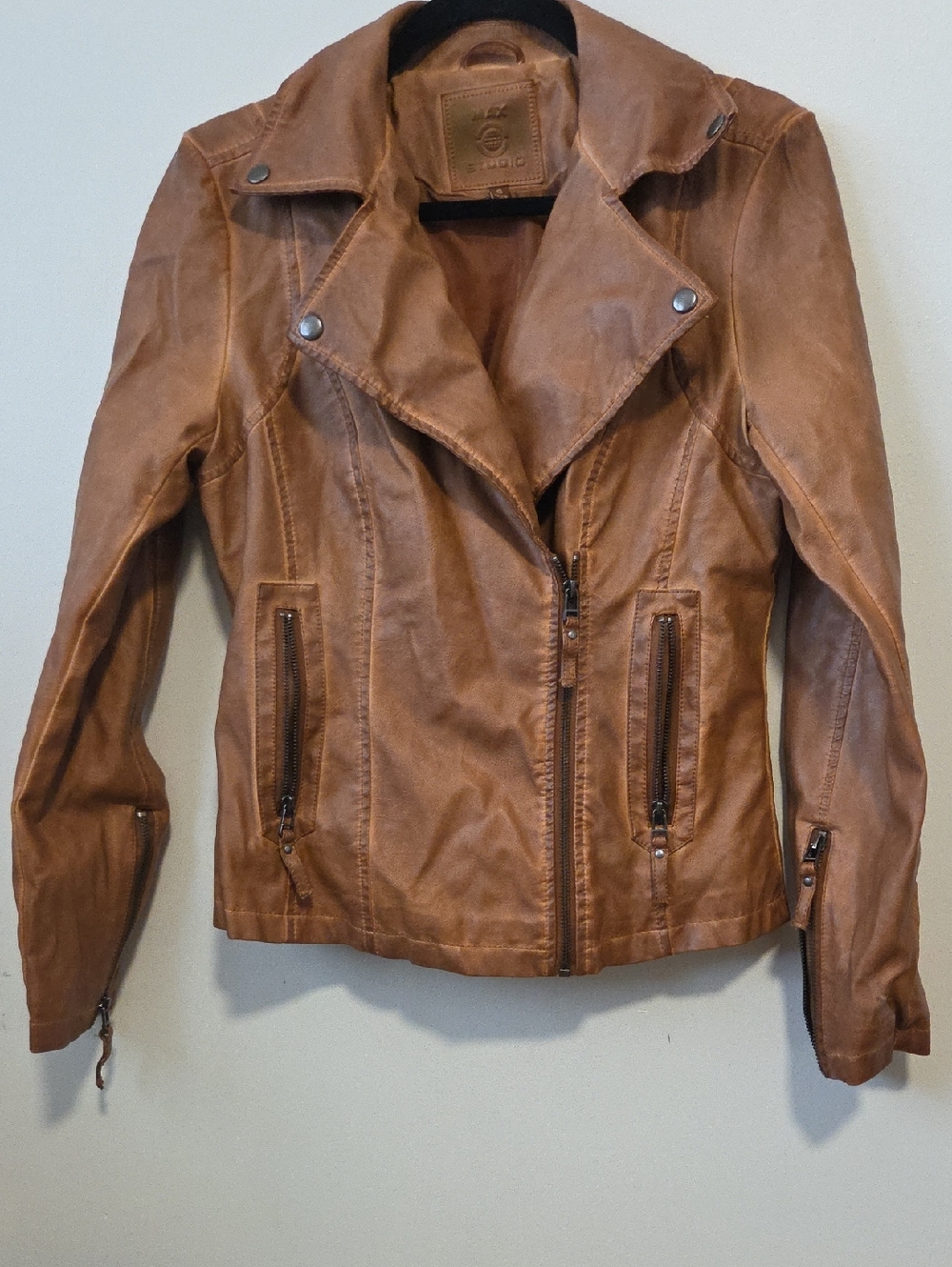 Women's Faux Leather Moto Jacket
